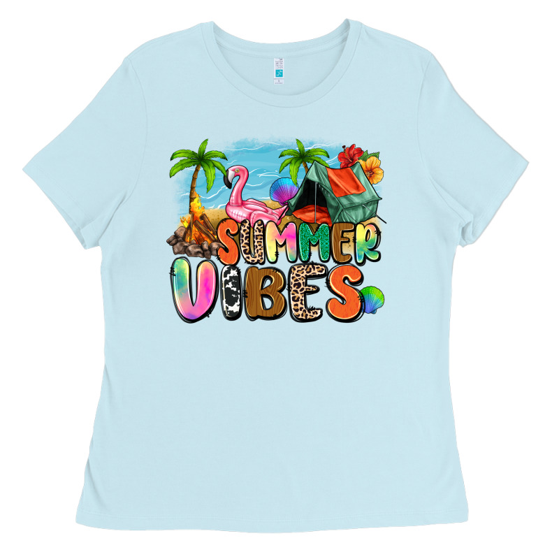 Summer Vibes Camp Ladies Tee by Zillion Design Studio | Teevron