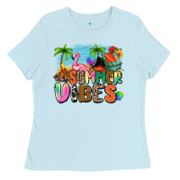 Baby Blue summer vibes camp Ladies Tee - Zillion Design Studio