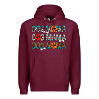 Burgundy Dog Mama Premium Hoodie - texasbilliewilder