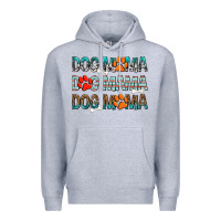 Heather Grey Dog Mama Premium Hoodie - texasbilliewilder