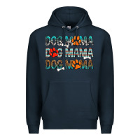 Navy Dog Mama Premium Hoodie - texasbilliewilder