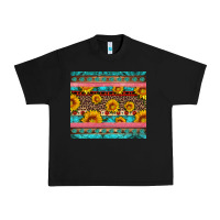 Black western sunflowers turquoise Urban Heavy Tee - Artiststas