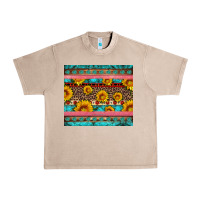 French Oak western sunflowers turquoise Urban Heavy Tee - Artiststas