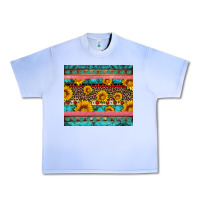 Grape Ice western sunflowers turquoise Urban Heavy Tee - Artiststas