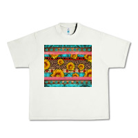 Western Sunflowers Turquoise Urban Heavy Tee | Teevron