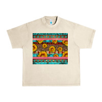 Sandshell western sunflowers turquoise Urban Heavy Tee - Artiststas
