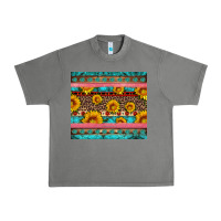 Tornado western sunflowers turquoise Urban Heavy Tee - Artiststas