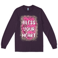 Plum bless your heart Long Sleeve Tee - MaliasSmallBusiness