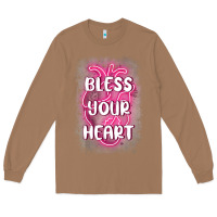 Toasted Coconut bless your heart Long Sleeve Tee - MaliasSmallBusiness