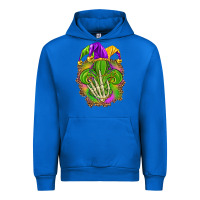 Cobalt Mardi Gras with skeleton hand Urban Hoodie - HowdyJamesFarm