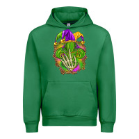 Emerald Mardi Gras with skeleton hand Urban Hoodie - HowdyJamesFarm