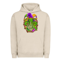 Pigment French Oak Mardi Gras with skeleton hand Urban Hoodie - HowdyJamesFarm