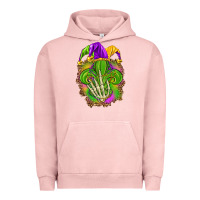 Pigment Salmon Mardi Gras with skeleton hand Urban Hoodie - HowdyJamesFarm
