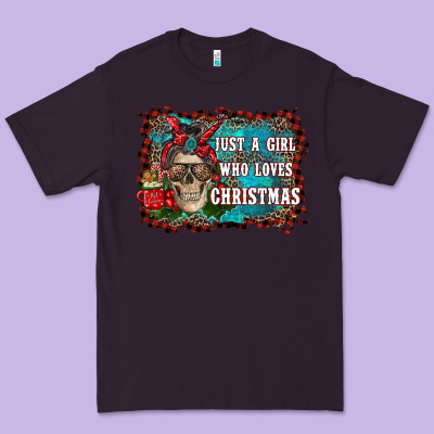 Just A Girl Who Loves Christmas Premium Tee Designed By Ranaportraitstore
