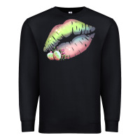 Black Pastel Color Easter Lips Premium Sweatshirt - Bettercallsaul