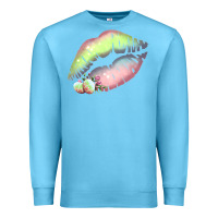 Ocean Blue Pastel Color Easter Lips Premium Sweatshirt - Bettercallsaul
