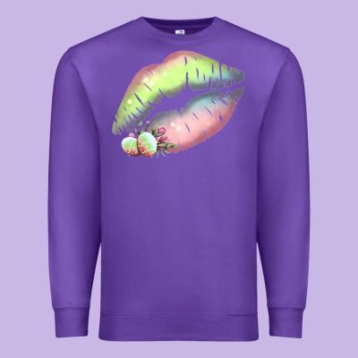 Pastel Color Easter Lips Premium Sweatshirt Designed By Bettercallsaul
