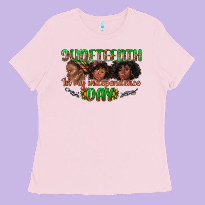 Ladies Tee juneteenth in my independence day