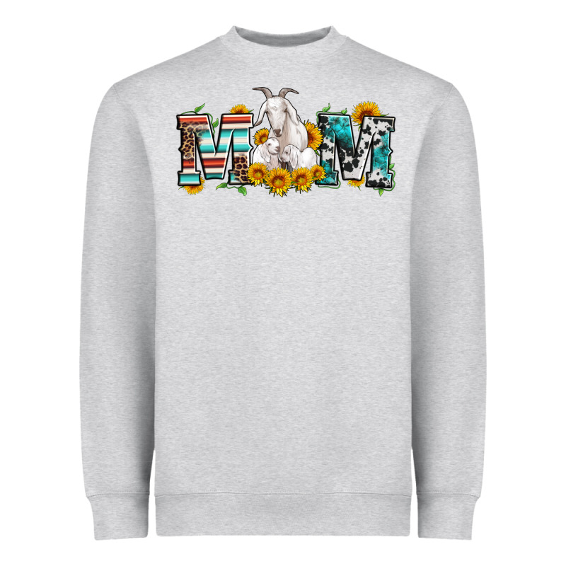 Goat Mom Serape Leopard Cowhide Goat Family Heavyweight Sweatshirt by Artiststas | Teevron