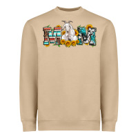 Mushroom goat mom serape leopard cowhide goat family Heavyweight Sweatshirt - Artiststas