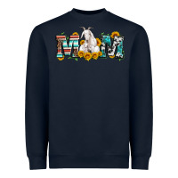 Navy goat mom serape leopard cowhide goat family Heavyweight Sweatshirt - Artiststas