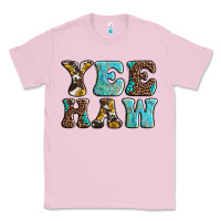 Bubblegum Pink western sunflowers turquoise leopard yee haw Classic Tee - BarkalooDesign
