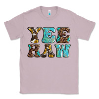 Lilac western sunflowers turquoise leopard yee haw Classic Tee - BarkalooDesign