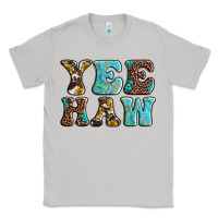 Moon Dust western sunflowers turquoise leopard yee haw Classic Tee - BarkalooDesign