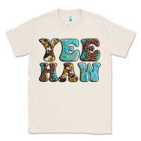 Natural western sunflowers turquoise leopard yee haw Classic Tee - BarkalooDesign