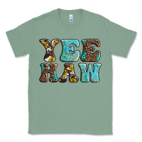 Sage western sunflowers turquoise leopard yee haw Classic Tee - BarkalooDesign