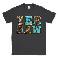 Smoke western sunflowers turquoise leopard yee haw Classic Tee - BarkalooDesign