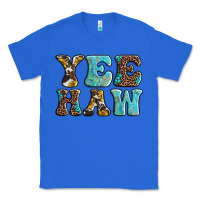True Royal western sunflowers turquoise leopard yee haw Classic Tee - BarkalooDesign