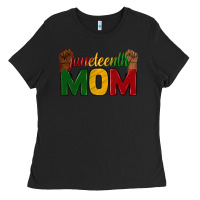 Black juneteenth mom Ladies Tee - texasbilliewilder