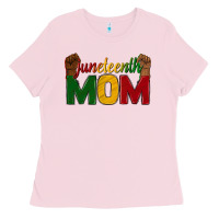 Bubblegum Pink juneteenth mom Ladies Tee - texasbilliewilder