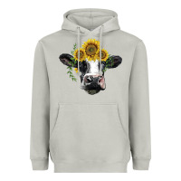 Moon Dust holstein cow with sunflower Heavyweight Hoodie - BarkalooDesign