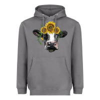 Storm holstein cow with sunflower Heavyweight Hoodie - BarkalooDesign