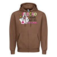 Chestnut dead inside but it's christmas Zipper Hoodie - MaliasSmallBusiness