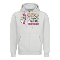Dove Grey dead inside but it's christmas Zipper Hoodie - MaliasSmallBusiness