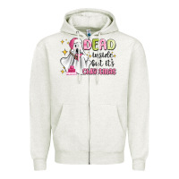 Oatmeal Heather dead inside but it's christmas Zipper Hoodie - MaliasSmallBusiness