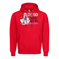Red dead inside but it's christmas Zipper Hoodie - MaliasSmallBusiness