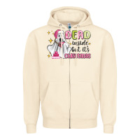 Sandshell dead inside but it's christmas Zipper Hoodie - MaliasSmallBusiness