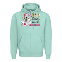 Seafoam dead inside but it's christmas Zipper Hoodie - MaliasSmallBusiness