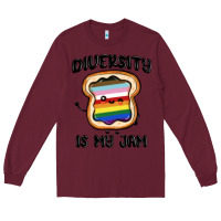 Burgundy diversity is my jam Long Sleeve Tee - MaliasSmallBusiness