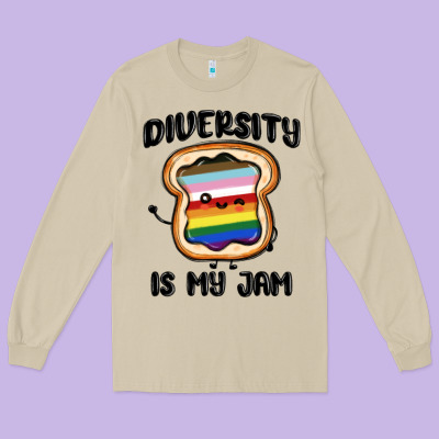 Diversity Is My Jam Long Sleeve Tee Designed By Maliassmallbusiness