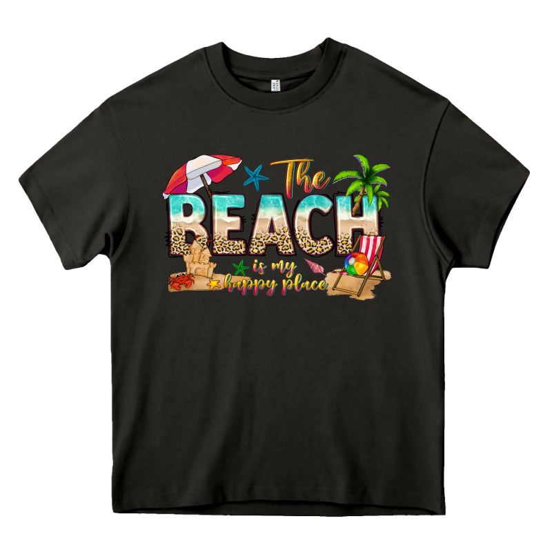 The Beach Is My Happy Place Heavy Core Tee by texasbilliewilder | Teevron
