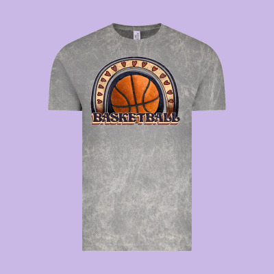 Basketball Rainbow Vintage Tee Designed By Jahusdesignshop