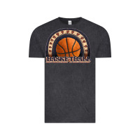 Vintage Black basketball rainbow Vintage Tee - JahusDesignShop