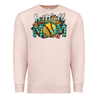 Pale Pink Softball Mom Premium Sweatshirt - Bettercallsaul