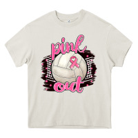 Cream Pink Out Volleyball Heavy Core Tee - BarkalooDesign