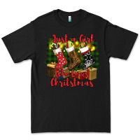 Black just a girl who loves christmas Premium Tee - RanaPortraitStore